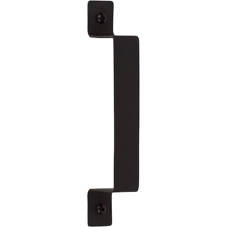 Delaney Hardware 7-3/4 in. Black Barn Door Hardware Flat Square Pull Handle BD0044